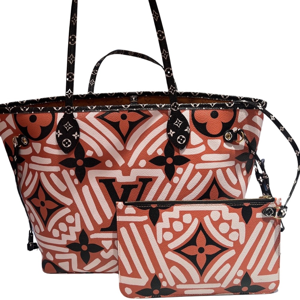 Louis Vuitton Coral Monogram Tote with Matching Pouch